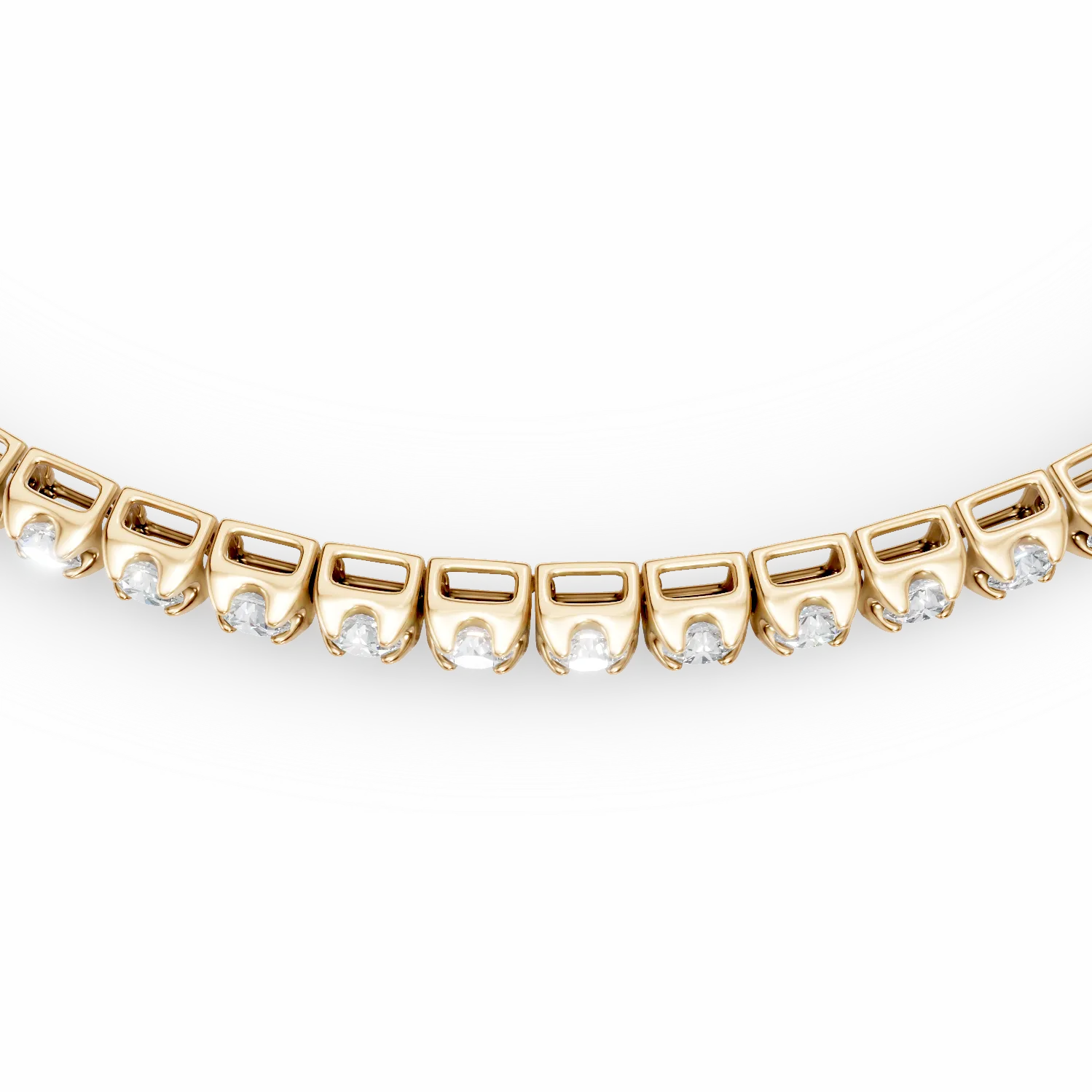 Bratara tennis din aur galben cu diamante de 1ct