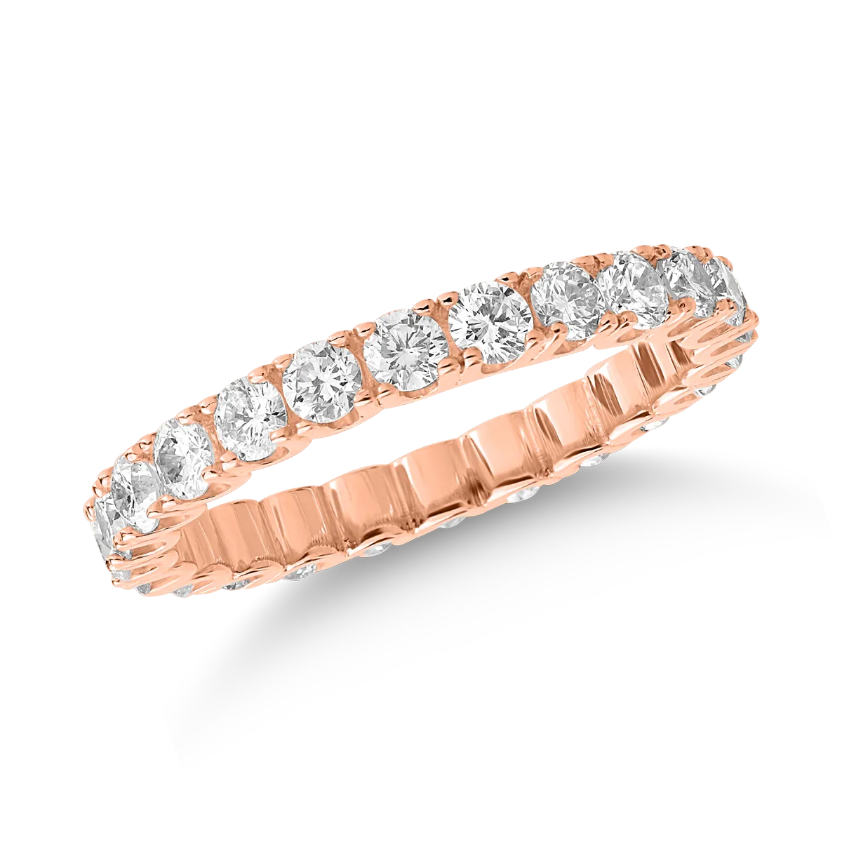 Пръстен от 18K розово злато с 2ct диаманти