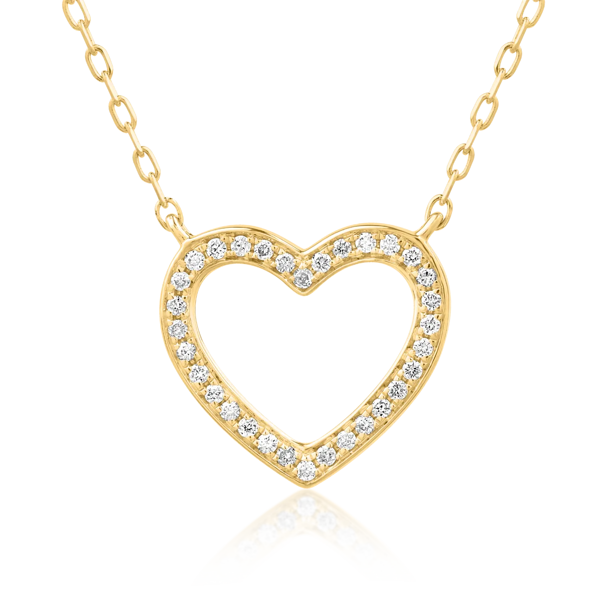 18K yellow gold cross pendant necklace with 0.078ct diamond