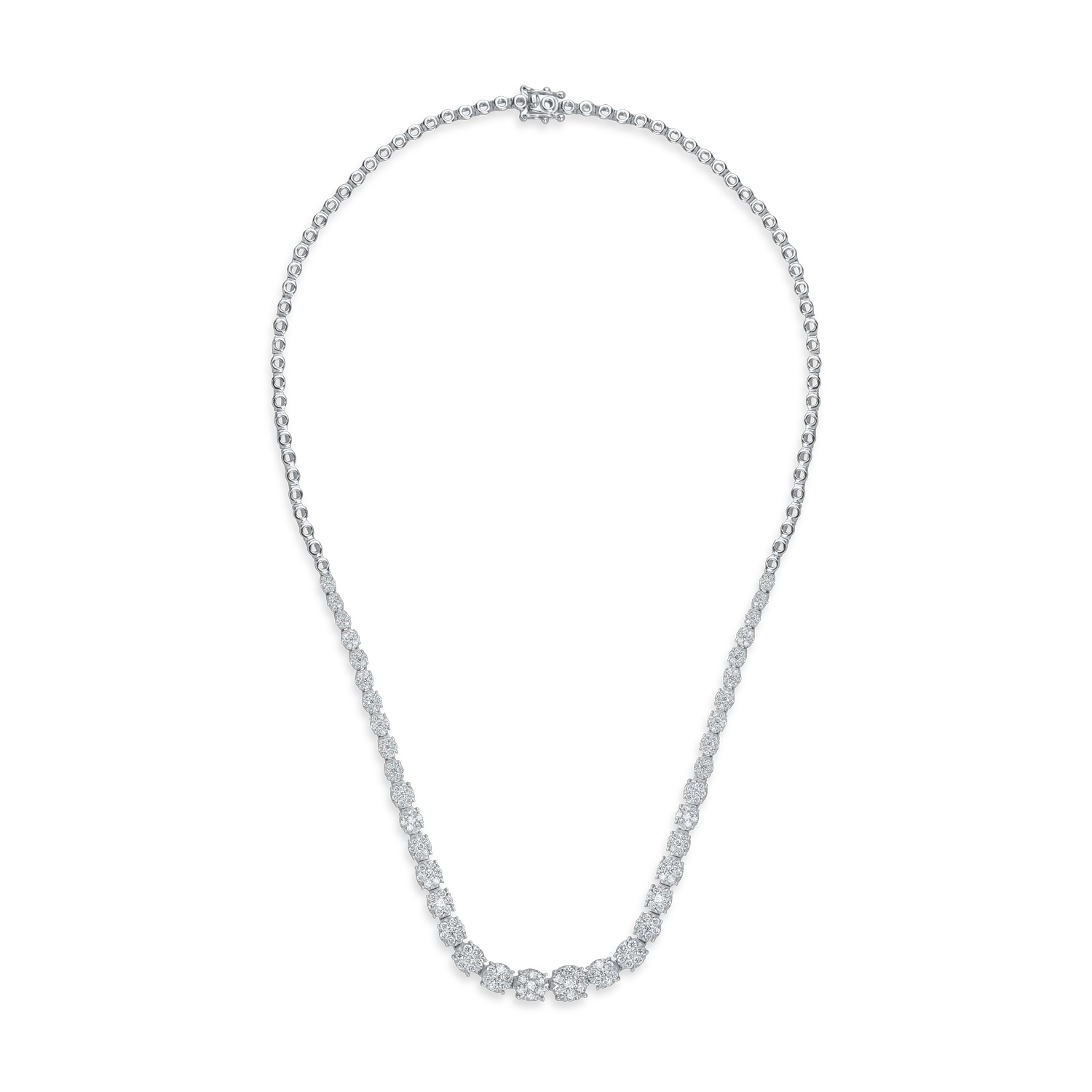 18K white gold necklace with 4ct diamonds