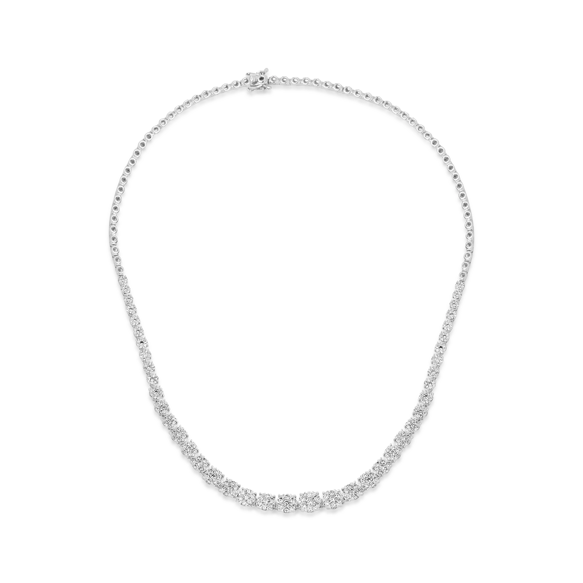 18K white gold necklace with 3ct diamonds