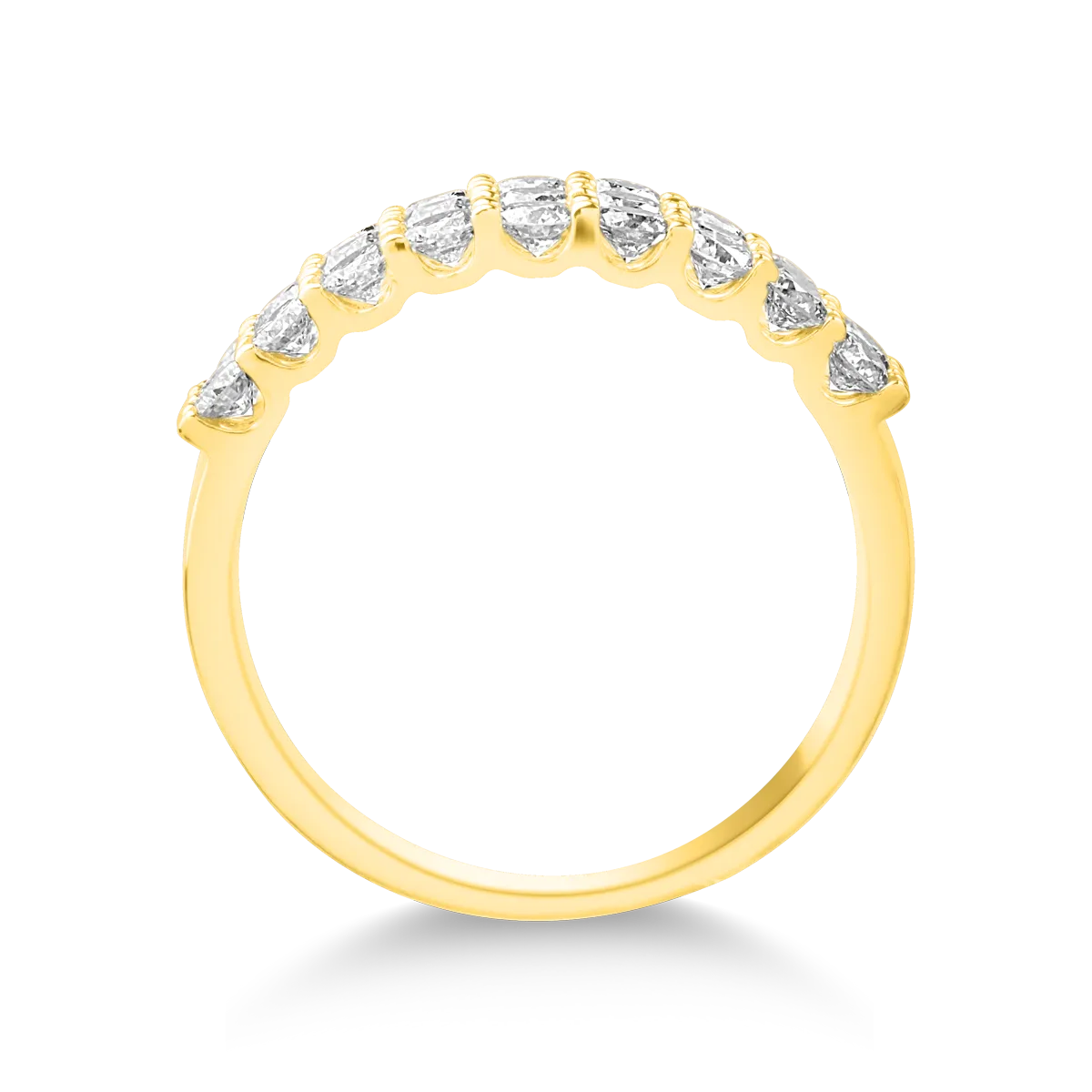 18K yellow gold ring with 1ct diamonds