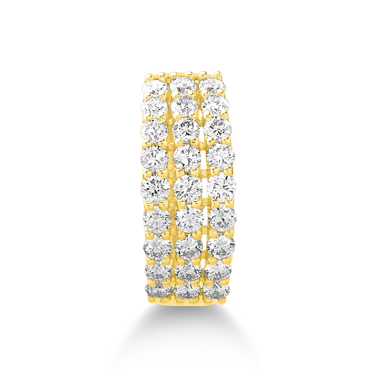 18K yellow gold ring with 1ct diamonds