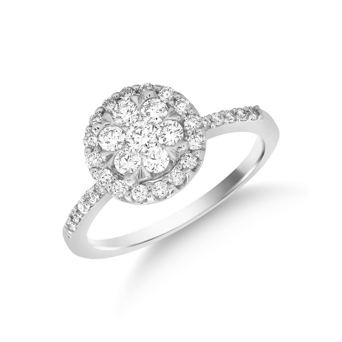 Inel din aur alb cu diamante de 0.501ct