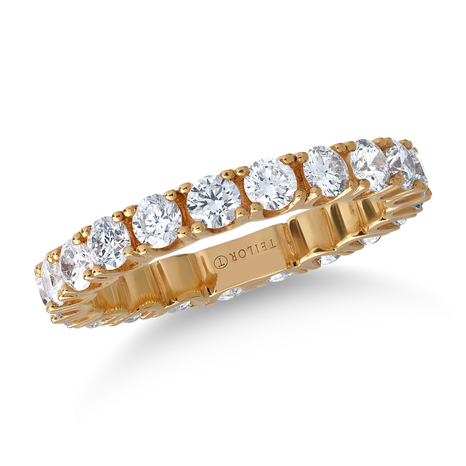 18K yellow gold ring with 2ct diamonds