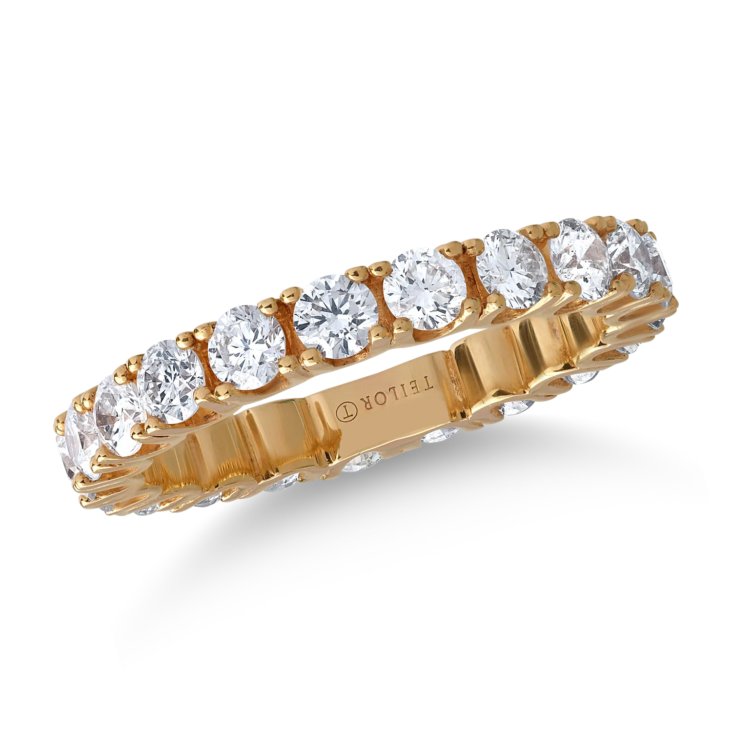 18K yellow gold ring with 2ct diamonds-120587