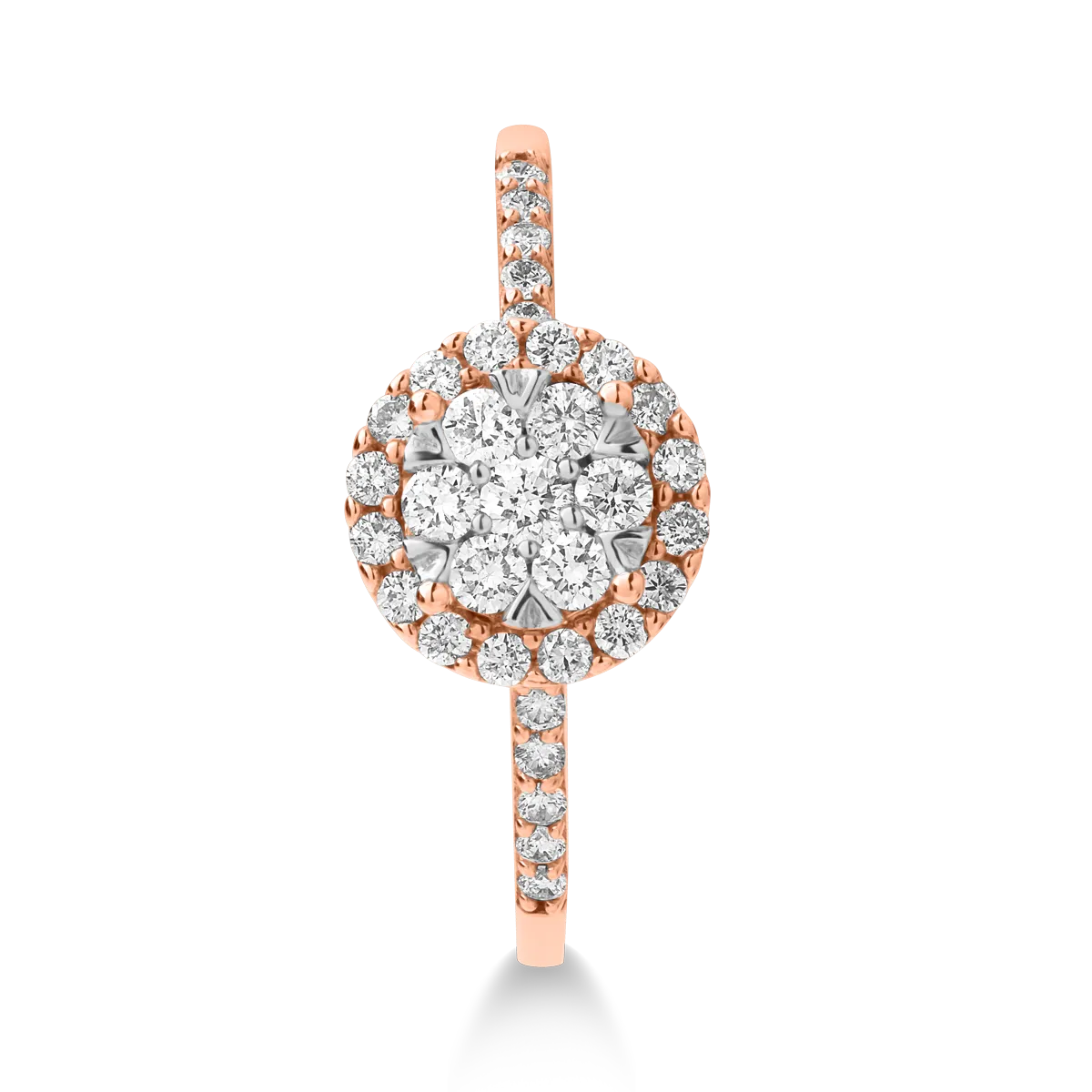 Inel din aur roz cu diamante de 0.5ct
