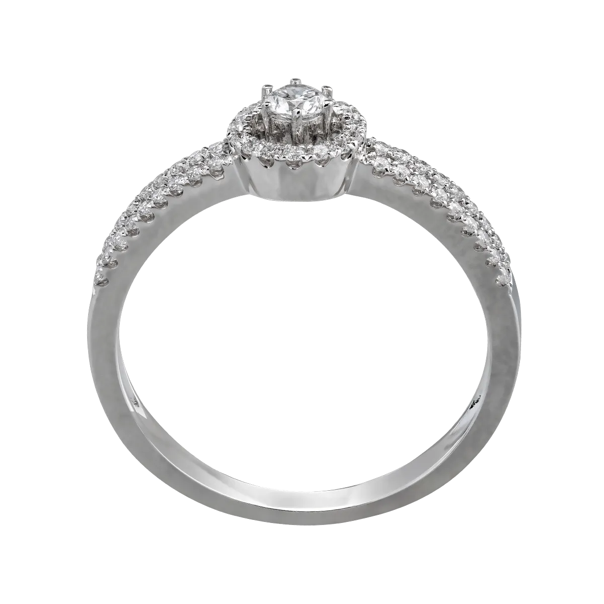 18K white gold ring with diamonds of 0.31ct