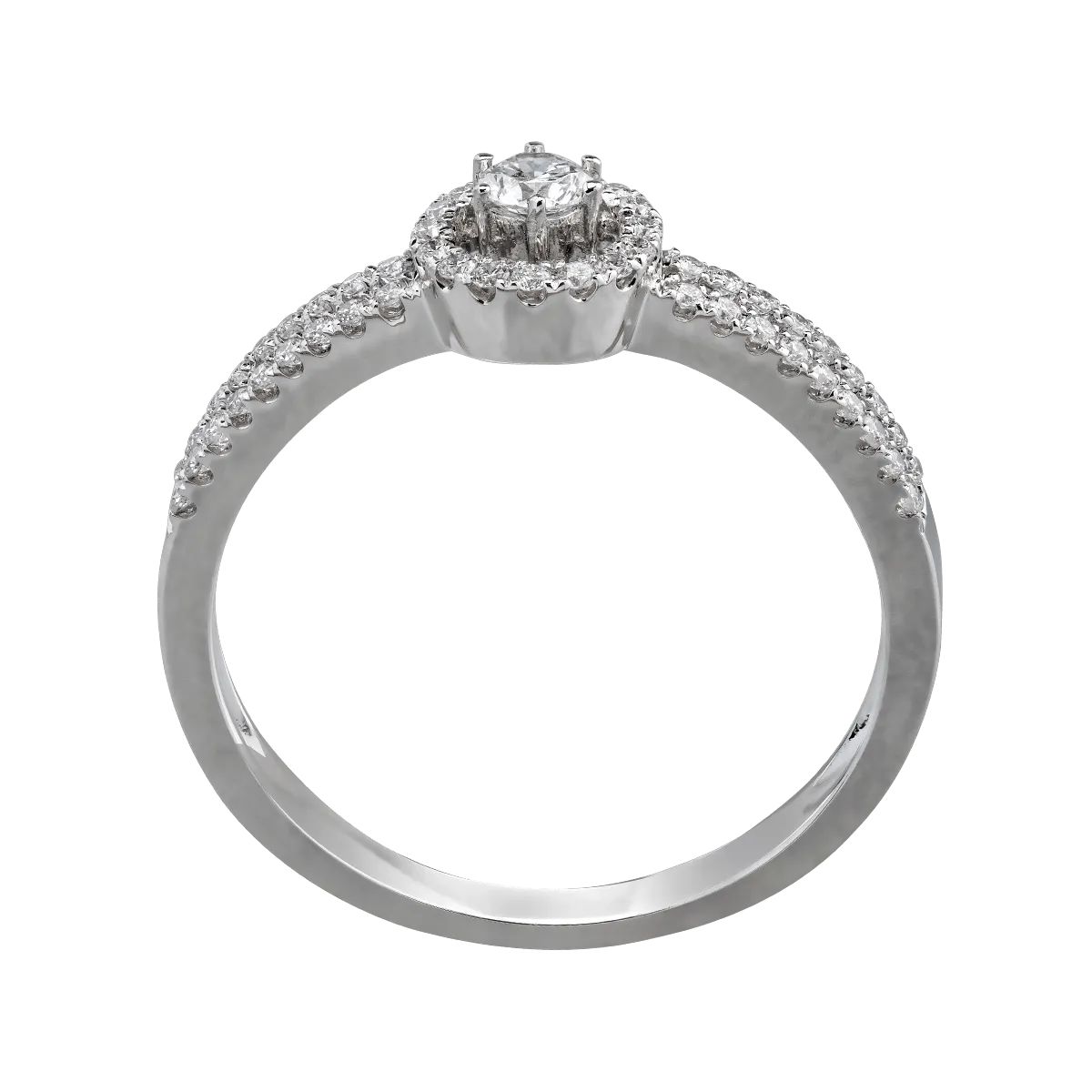 Inel din aur alb cu diamante de 0.31ct