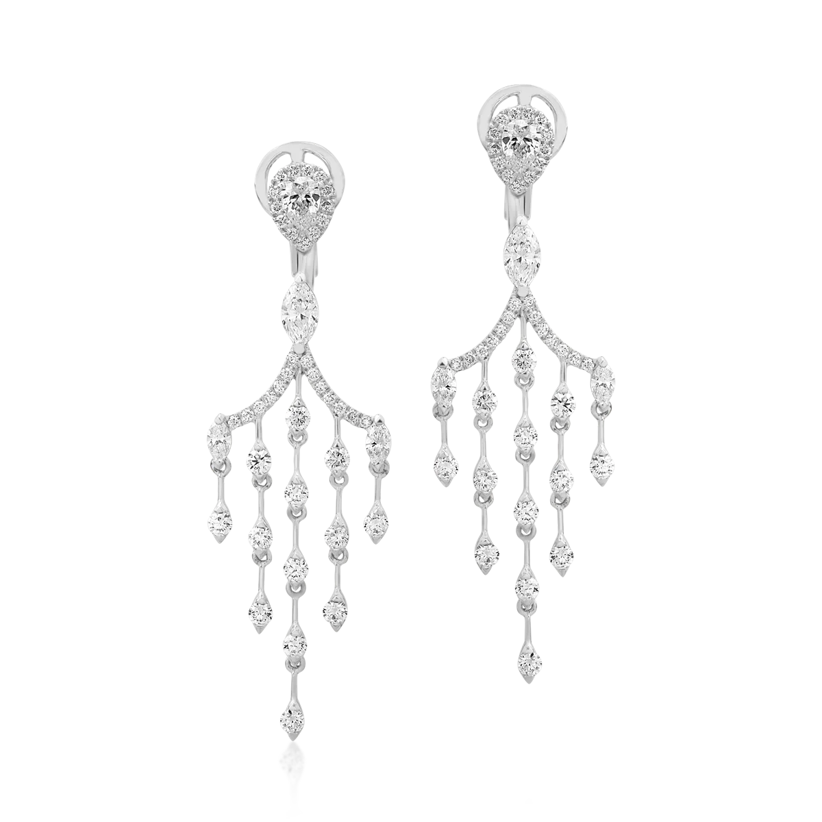 White gold earrings with 3.2ct diamonds-120962