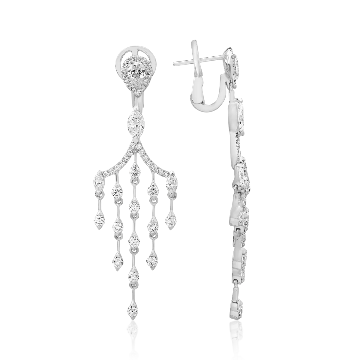 White gold earrings with 3.2ct diamonds