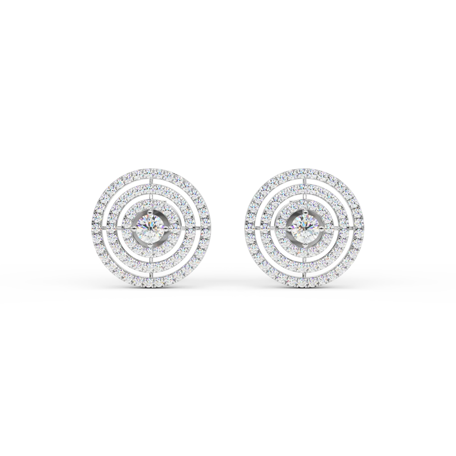18K white gold earrings with 0.56ct diamonds