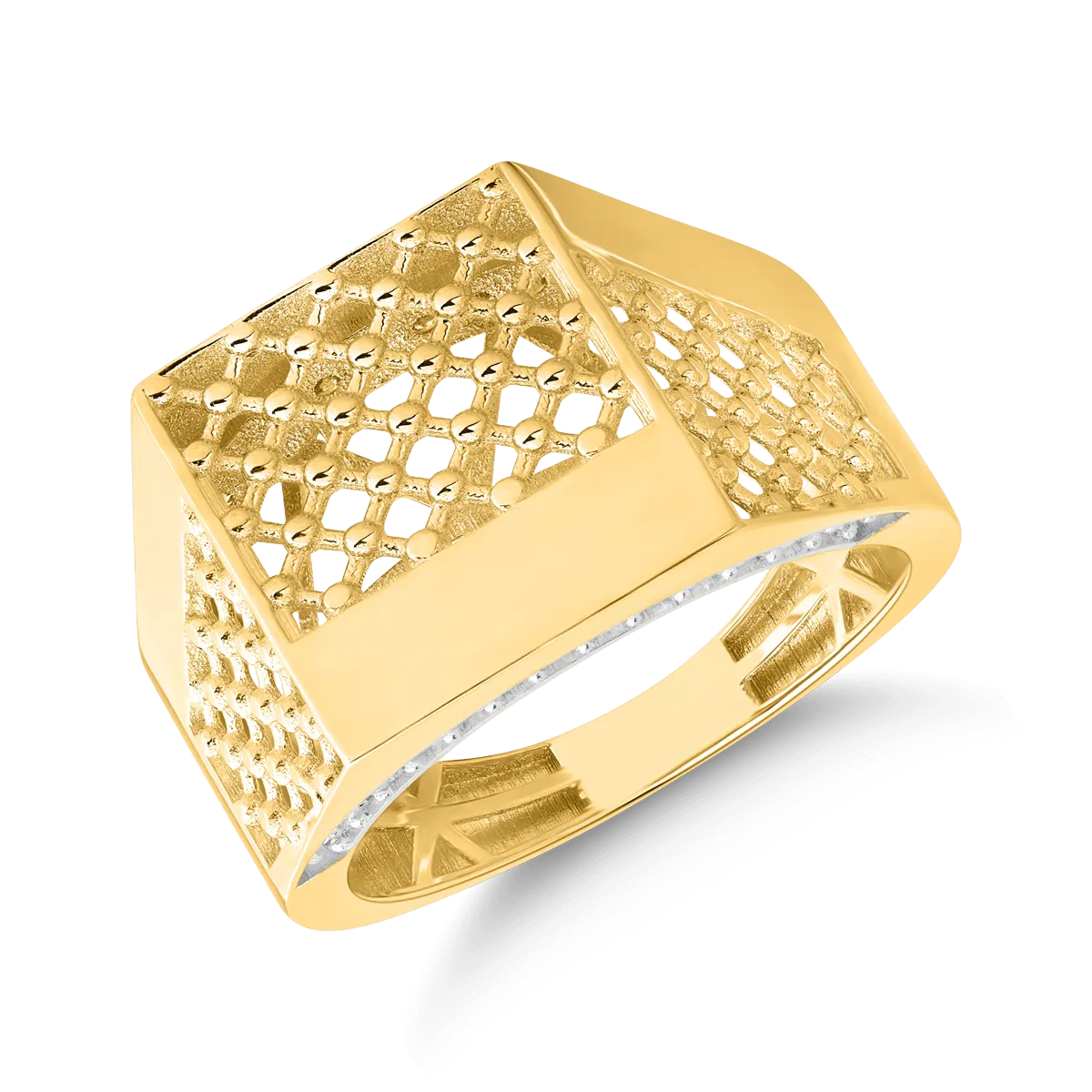 Gyűrű 14K-os sárga-fehér aranyból