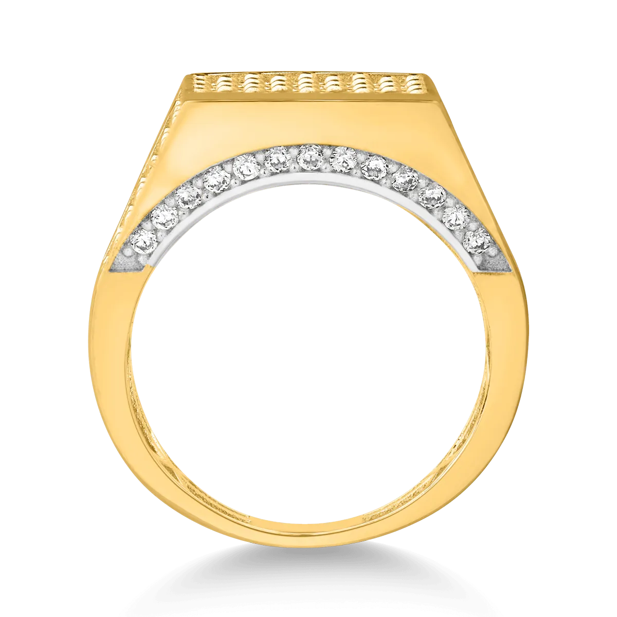 14K yellow-white gold ring