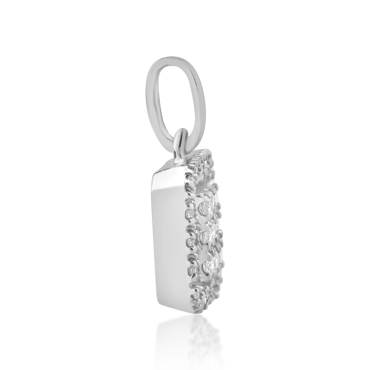 Висулка от бяло злато 18К с диаманти 0.1гкт