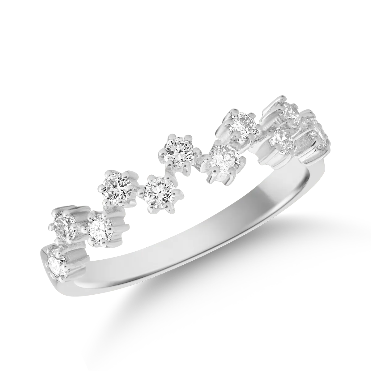 18K white gold ring with 0.4ct diamonds