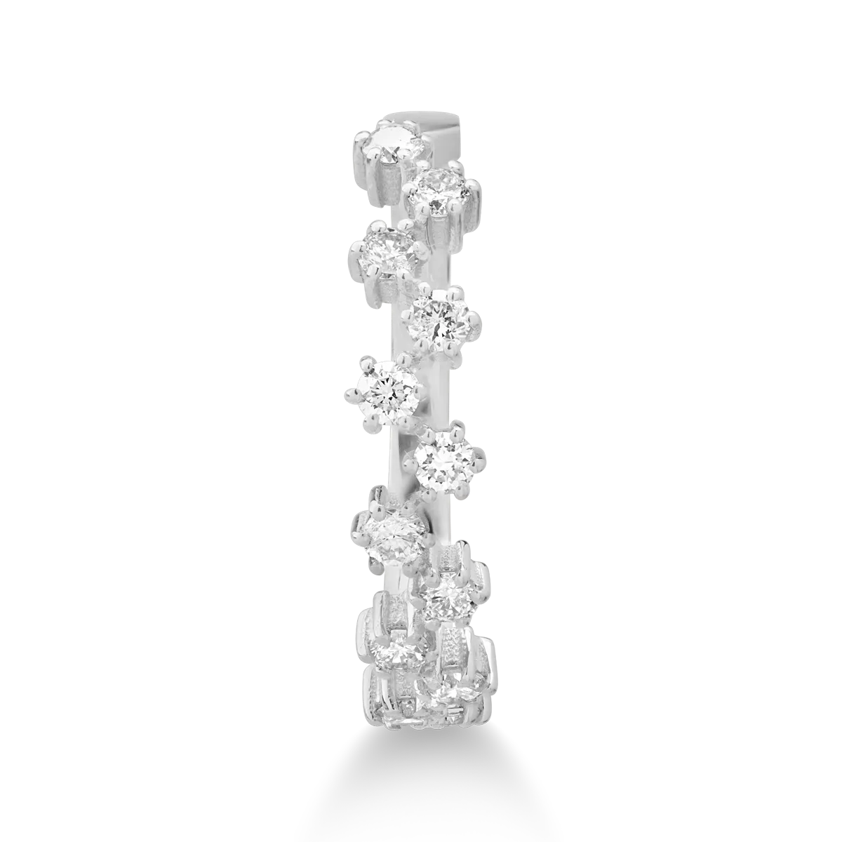 18K fehérarany gyűrű 0.4ct gyémántokkal