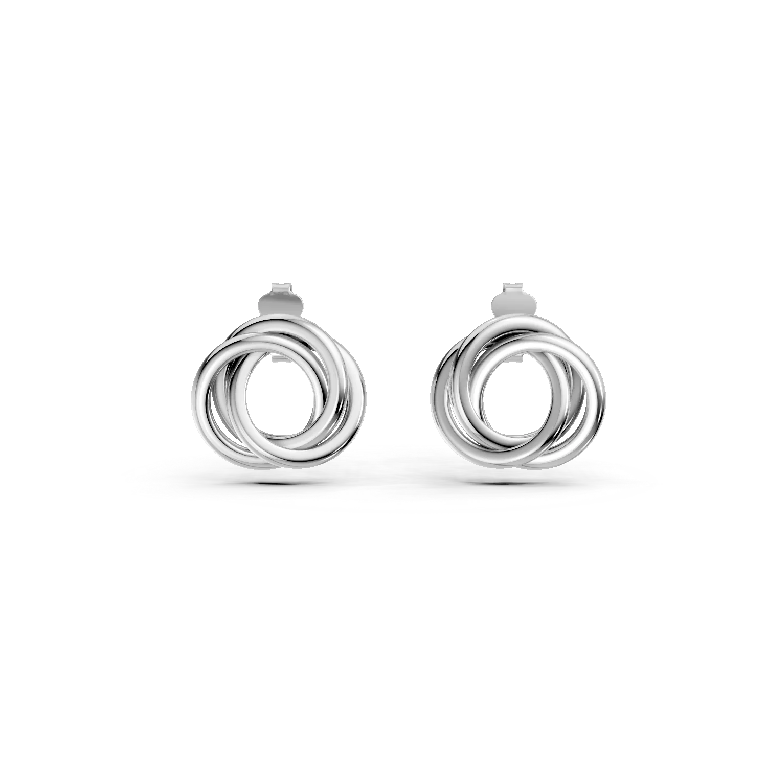 14K white gold earrings