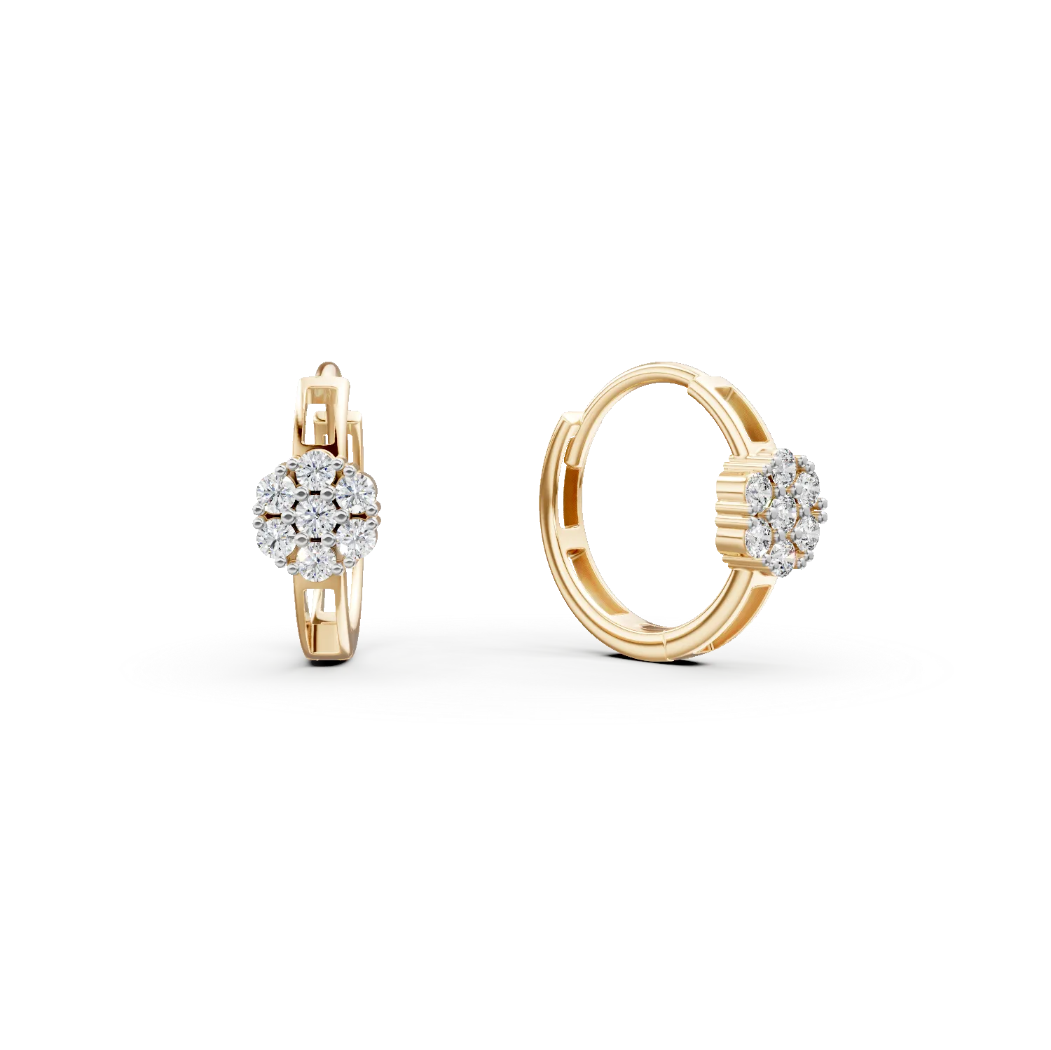 Cercei din aur galben