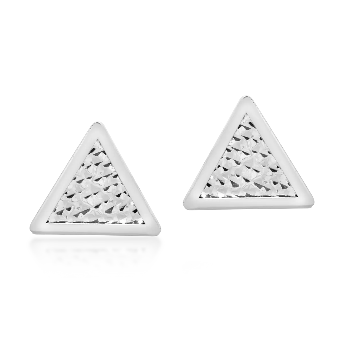 Обеци от бяло злато 14K