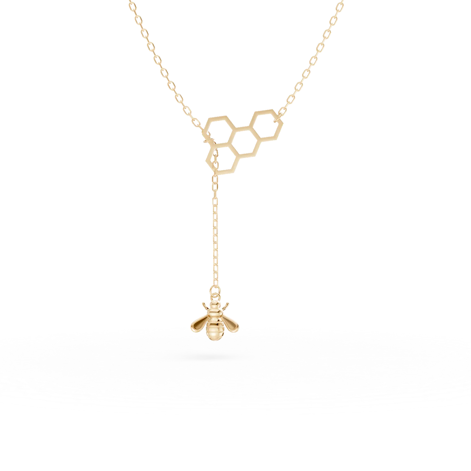 14K yellow gold pendant necklace