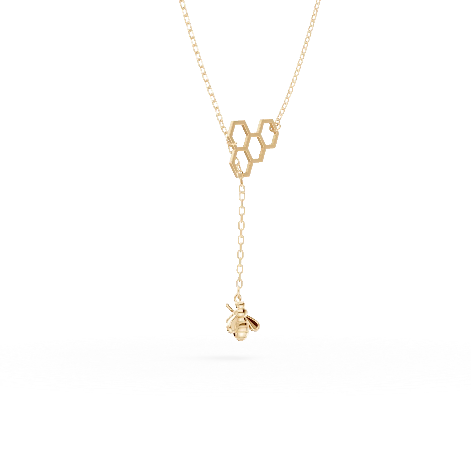 14K yellow gold pendant necklace