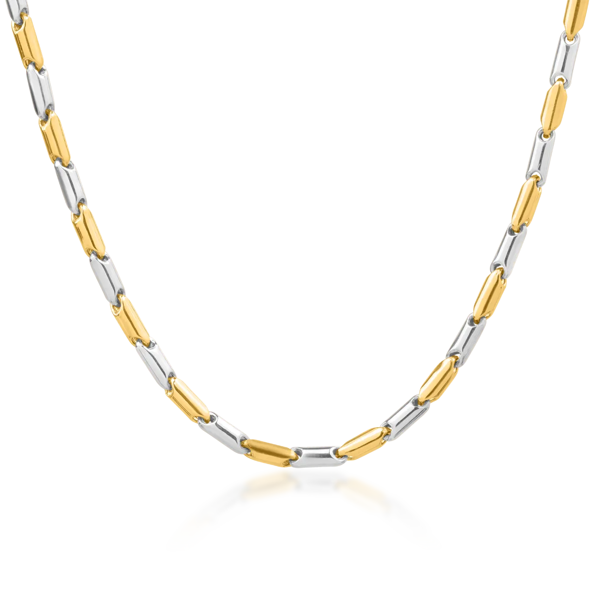 14K white-yellow gold necklace