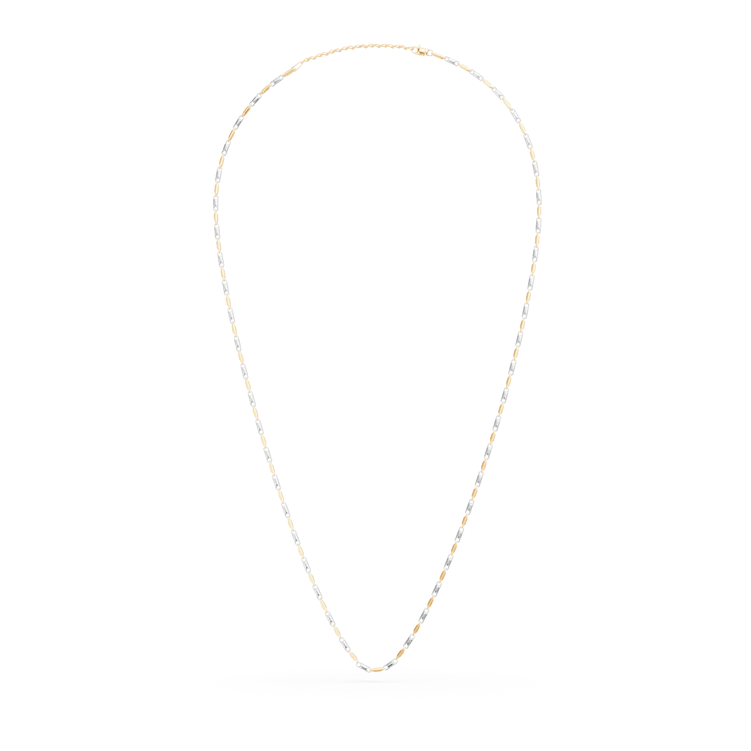 White-yellow gold necklace