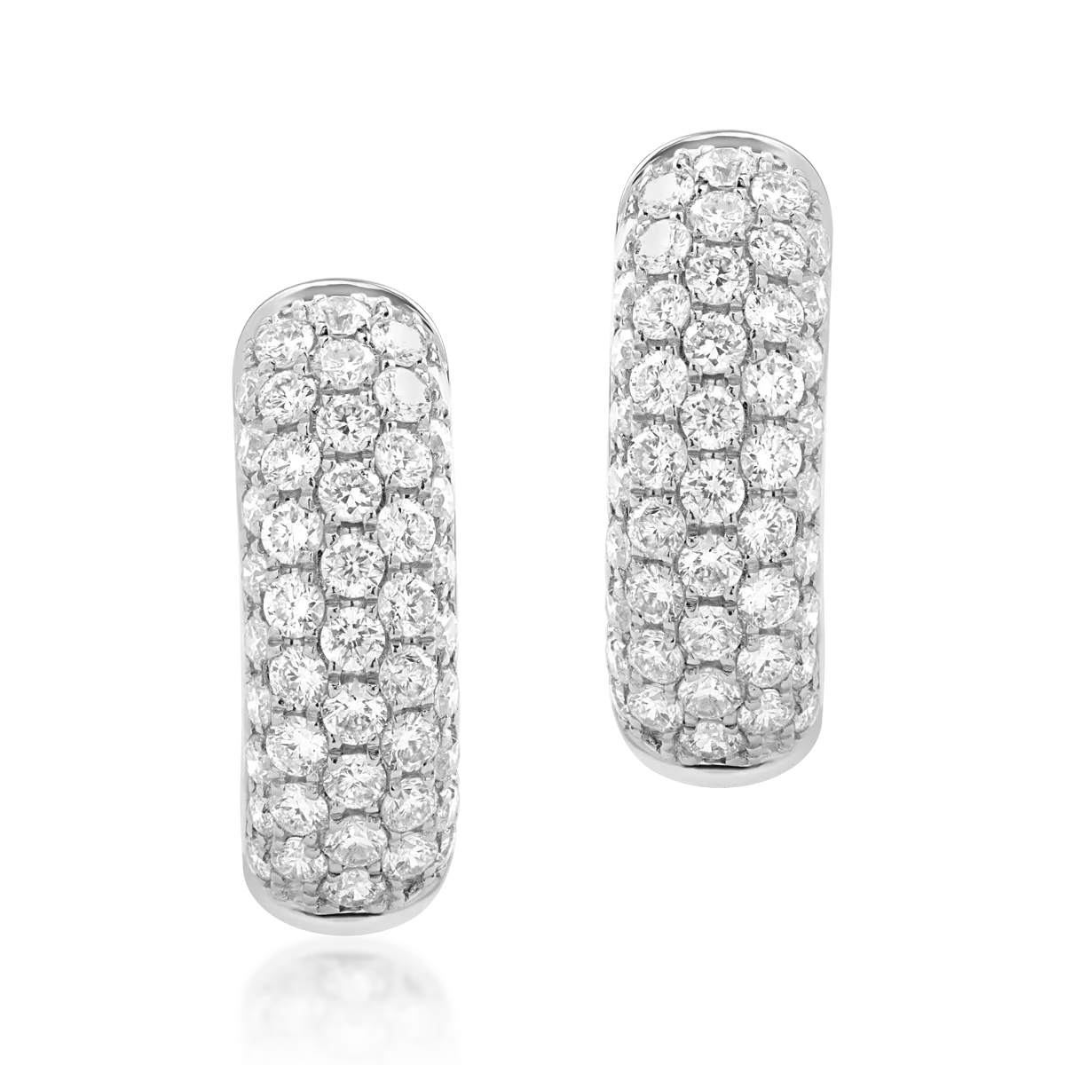 Kolczyki z białego 18K złota z brylantami o masie 0,7ct