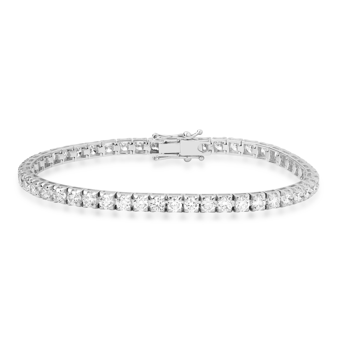 18K white gold tennis bracelet with diamonds of 5.75ct