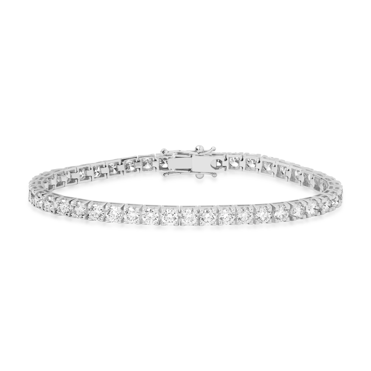 Bratara tennis din aur alb cu diamante de 7.8ct