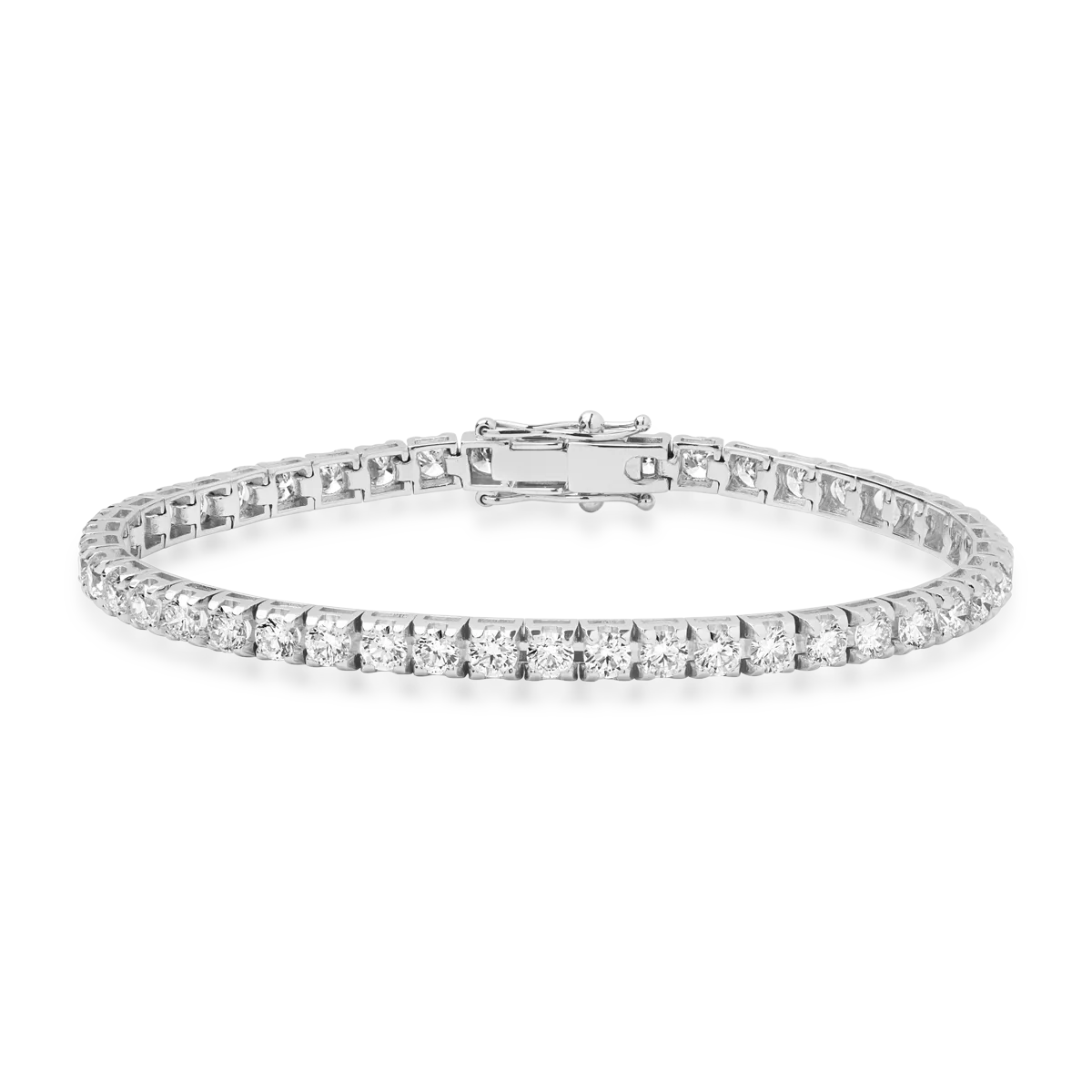 18K white gold tennis bracelet with 5.05ct diamonds
