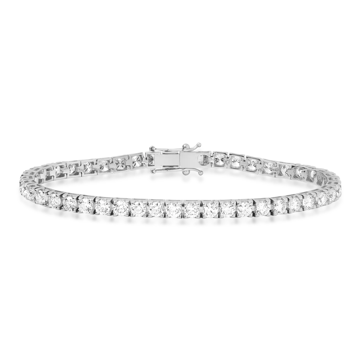Bratara tennis din aur alb cu diamante de 7ct