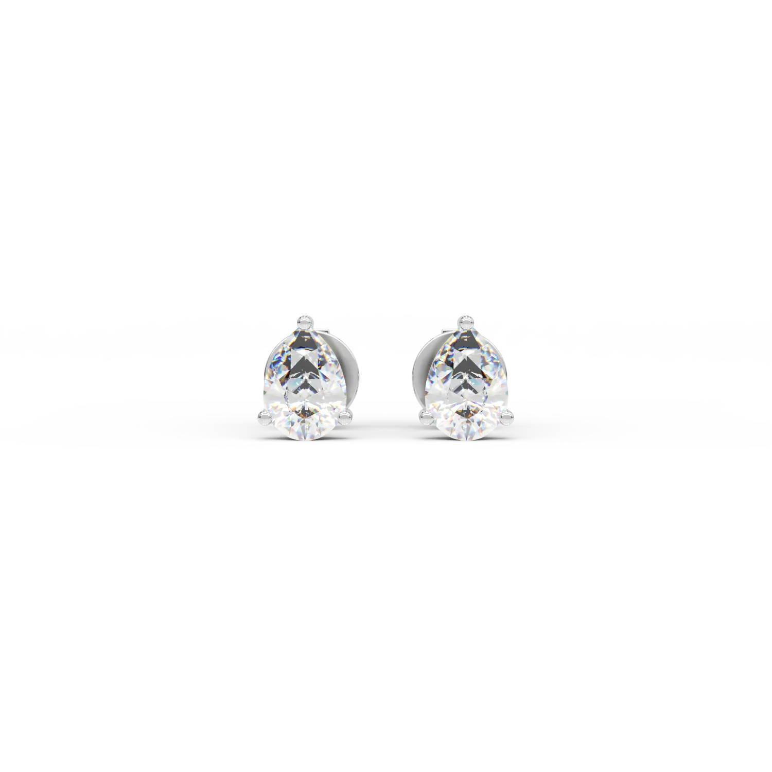 18K white gold earrings with 0.8ct diamonds