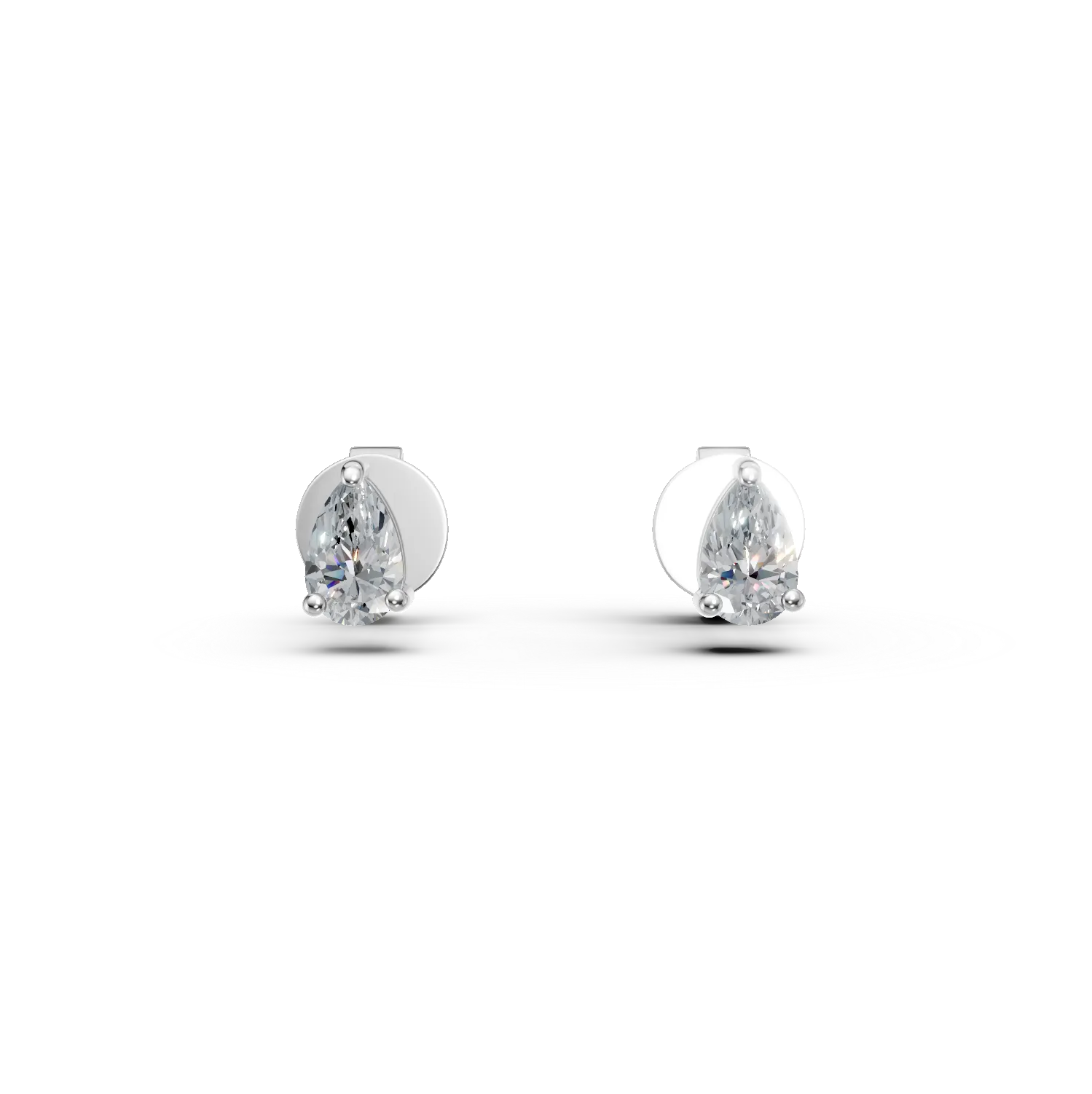 Teilor Cercei din aur alb cu diamante pear de 0.8ct