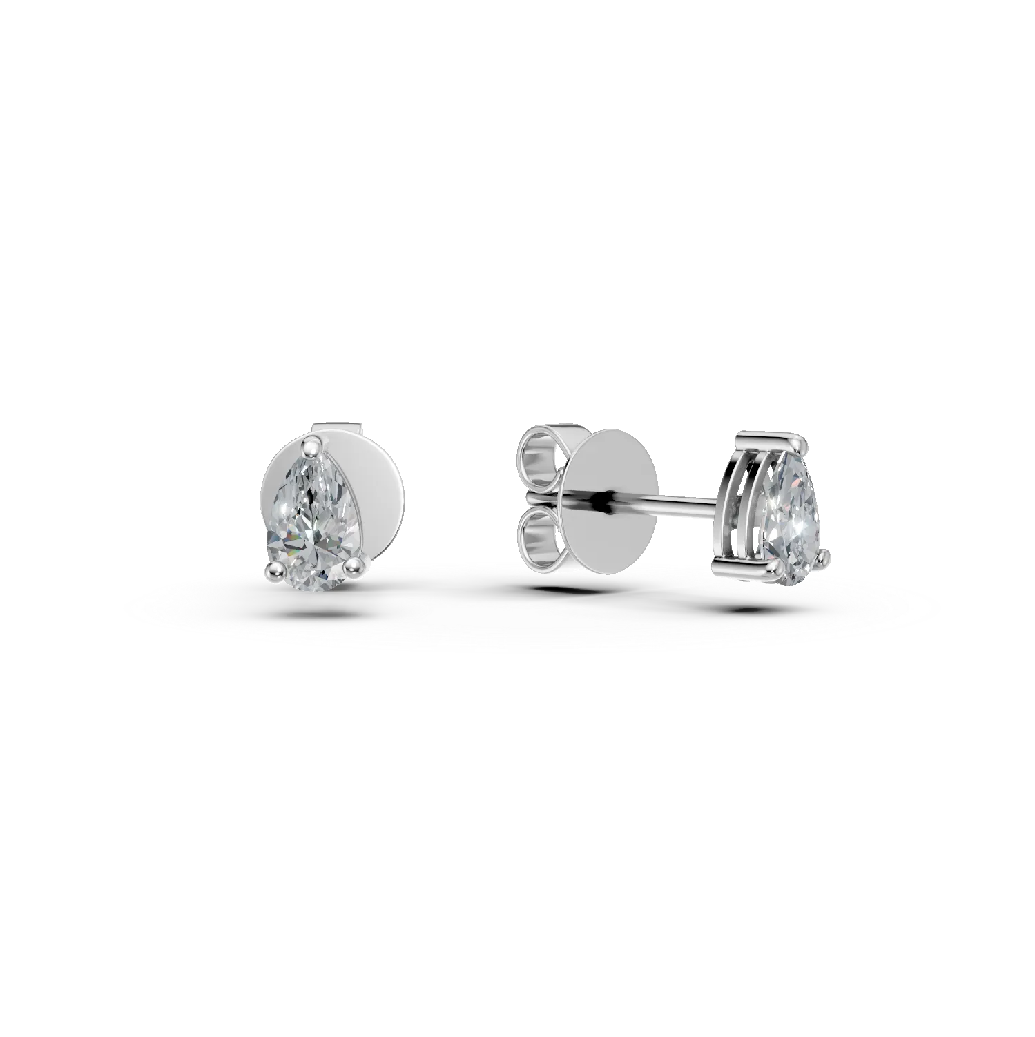Teilor Cercei din aur alb cu diamante pear de 0.8ct