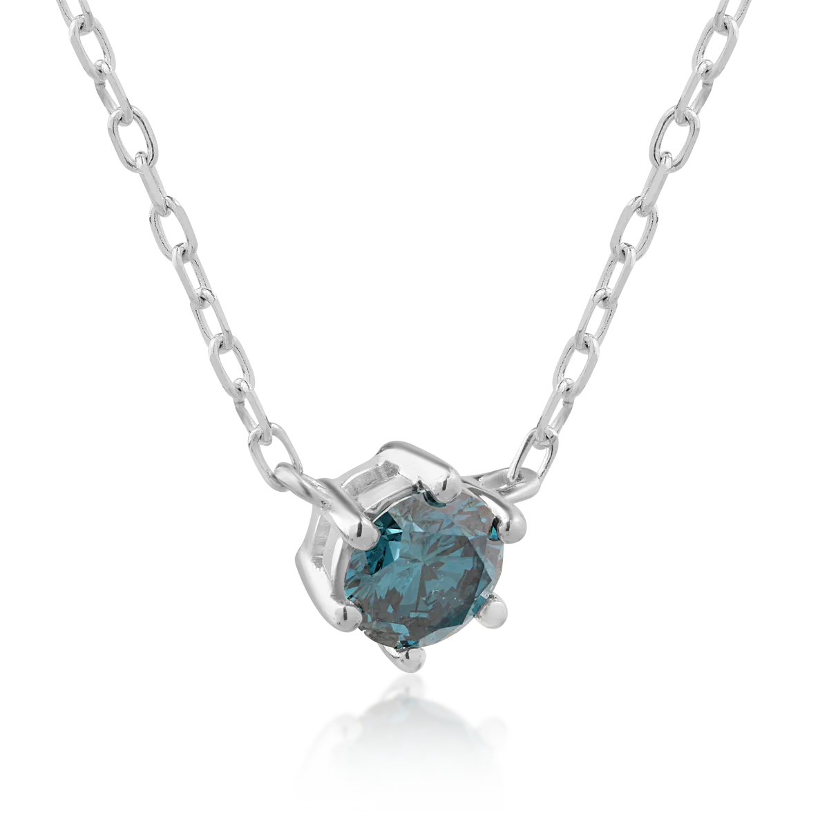 18K fehérarany függő nyaklánc 0.31kt kék gyémántokkal