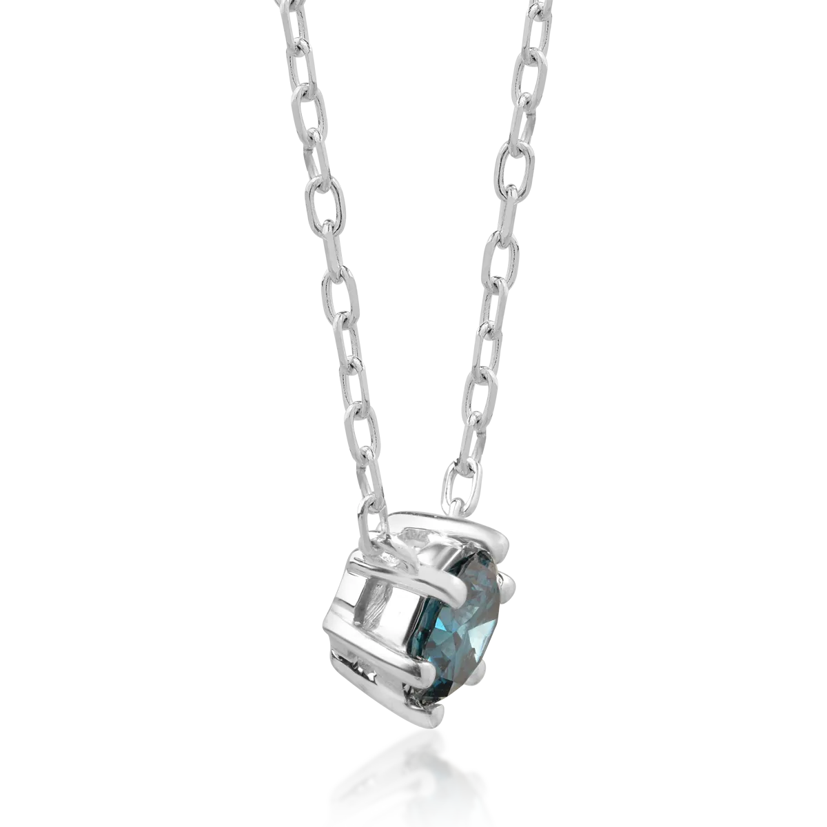 18K fehérarany függő nyaklánc 0.31kt kék gyémántokkal