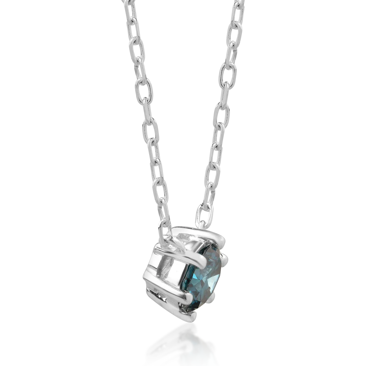 18K white gold pendant necklace with blue diamonds of 0.31ct