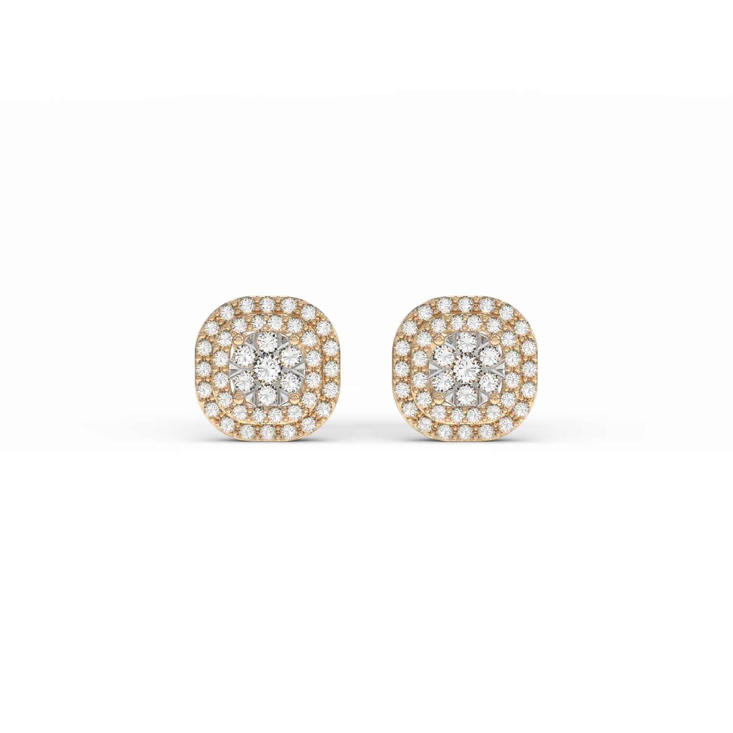Cercei din aur galben de 18K cu diamante de 0.512ct - 1 | YEO