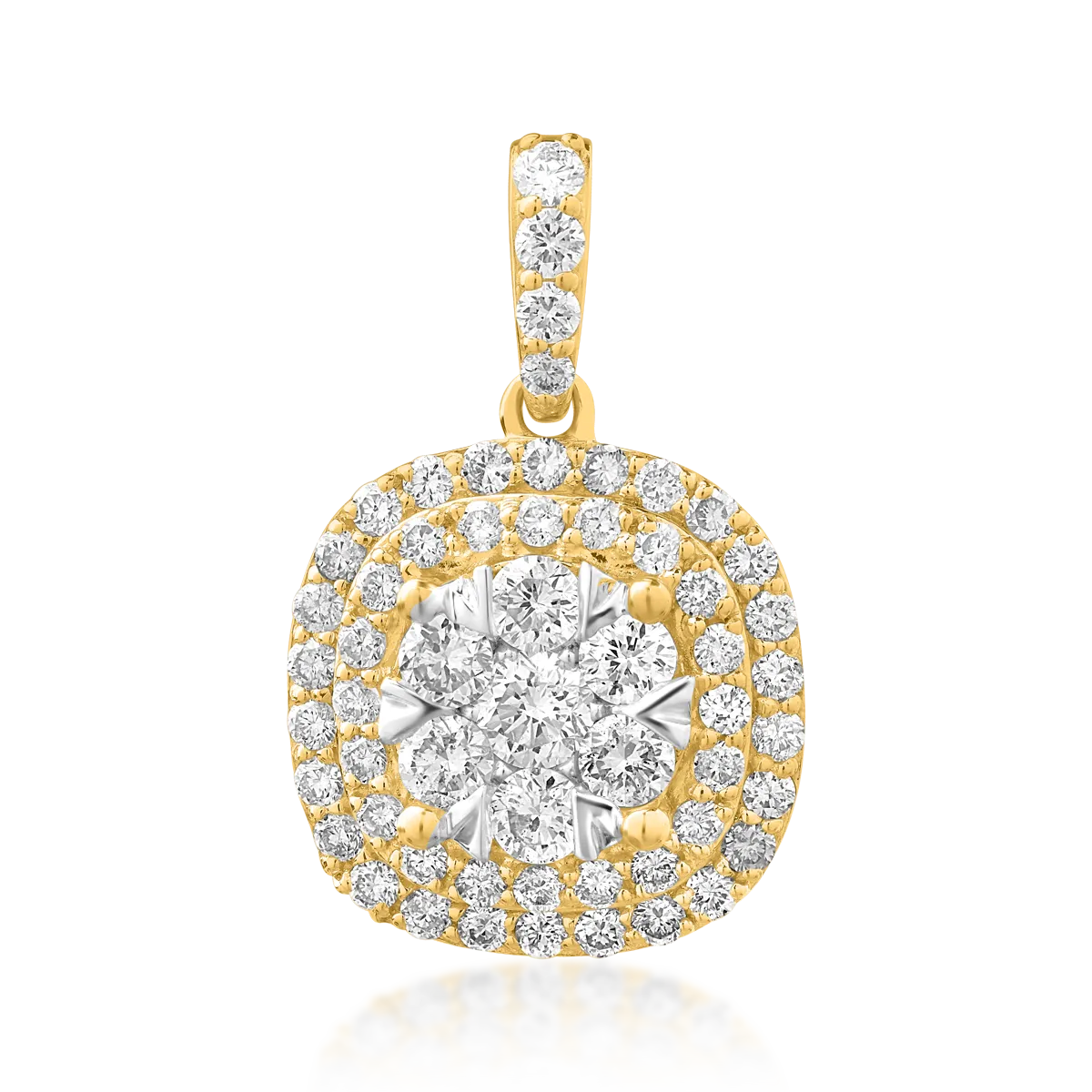 Pandantiv din aur galben de 18K cu diamante de 0.5ct