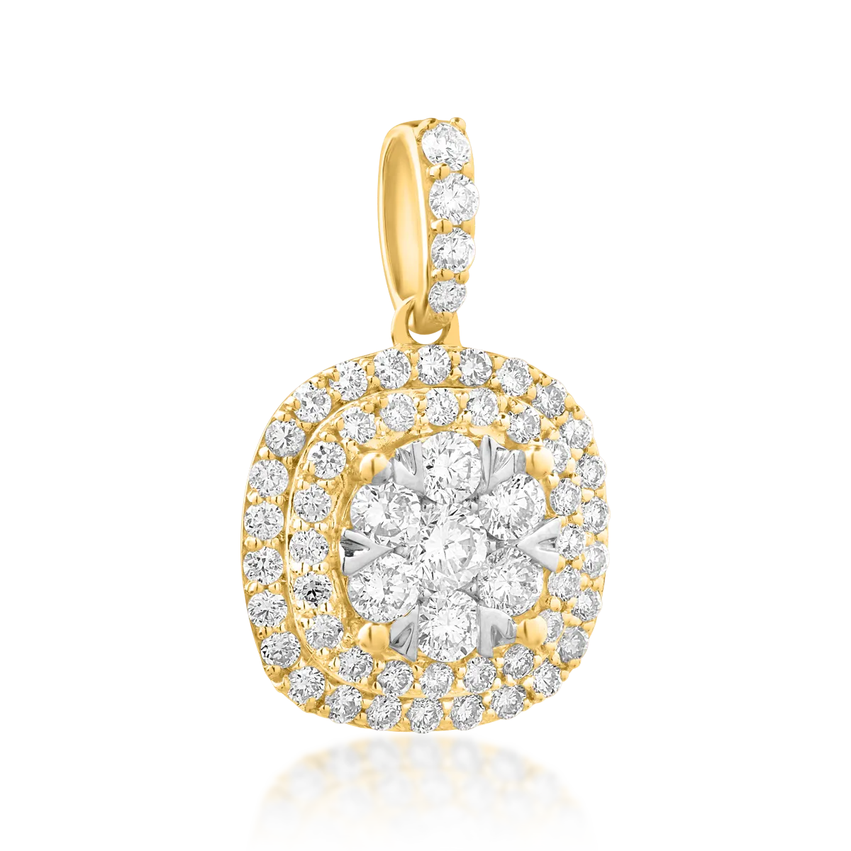 Pandantiv din aur galben de 18K cu diamante de 0.5ct