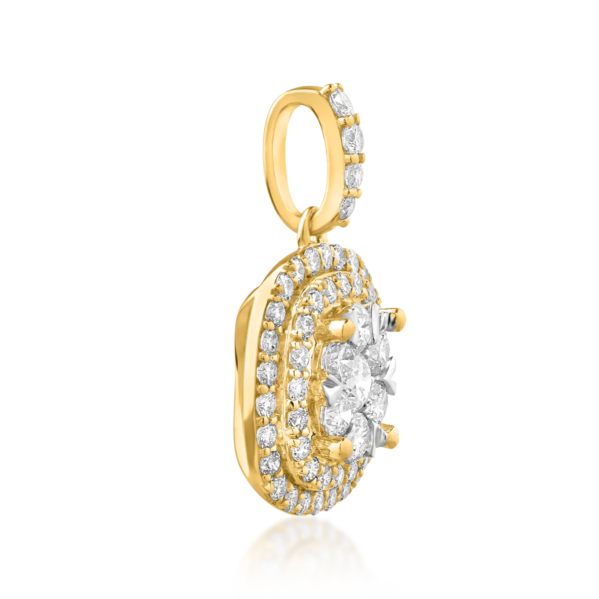 Pandantiv din aur galben de 18K cu diamante de 0.5ct