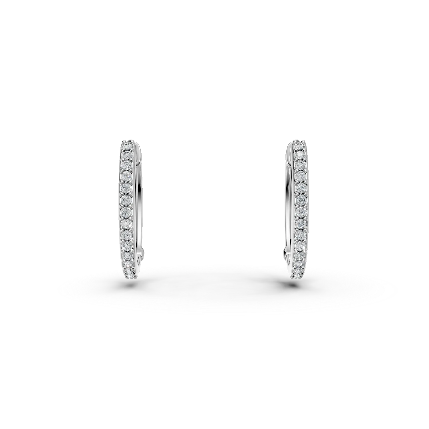 14K white gold earrings