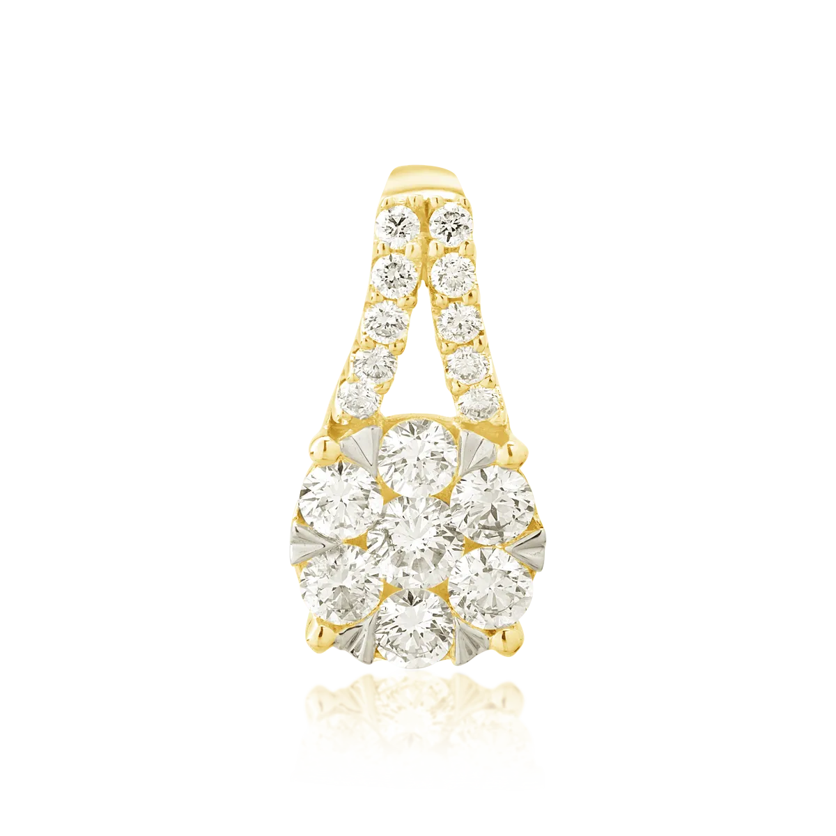 Pandantiv din aur galben cu diamante de 0.75ct