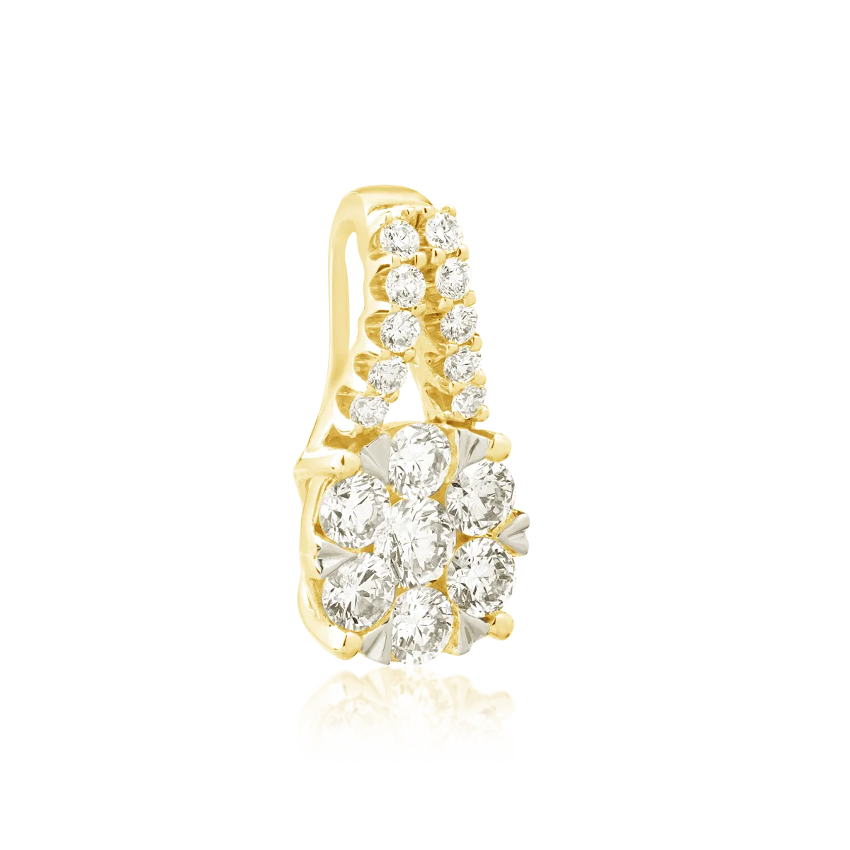 Pandantiv din aur galben cu diamante de 0.75ct