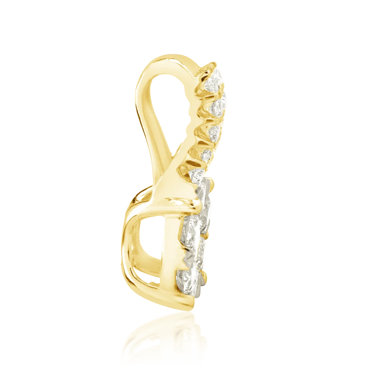 Pandantiv din aur galben cu diamante de 0.75ct