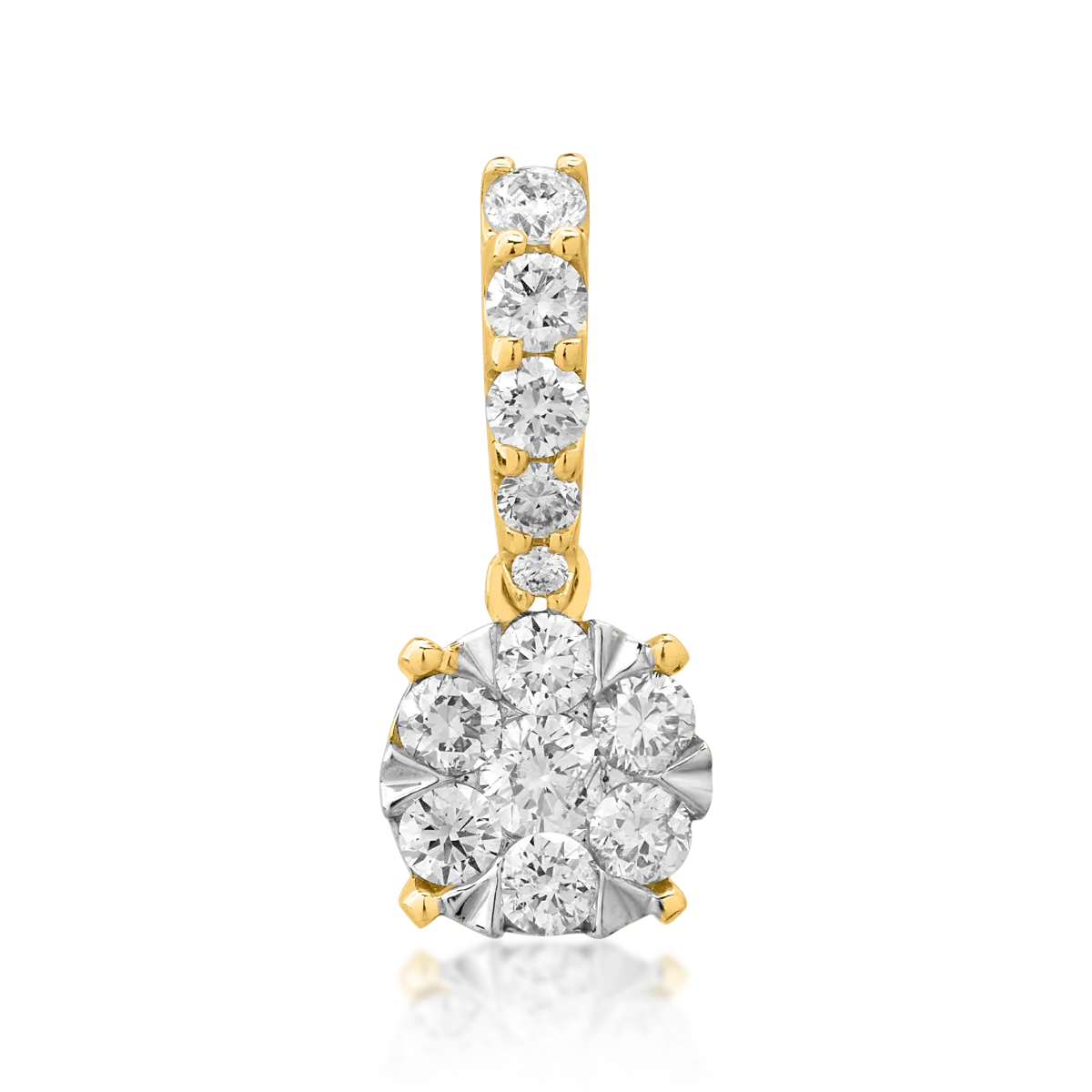 14K white-yellow gold pendant with 0.515ct diamonds