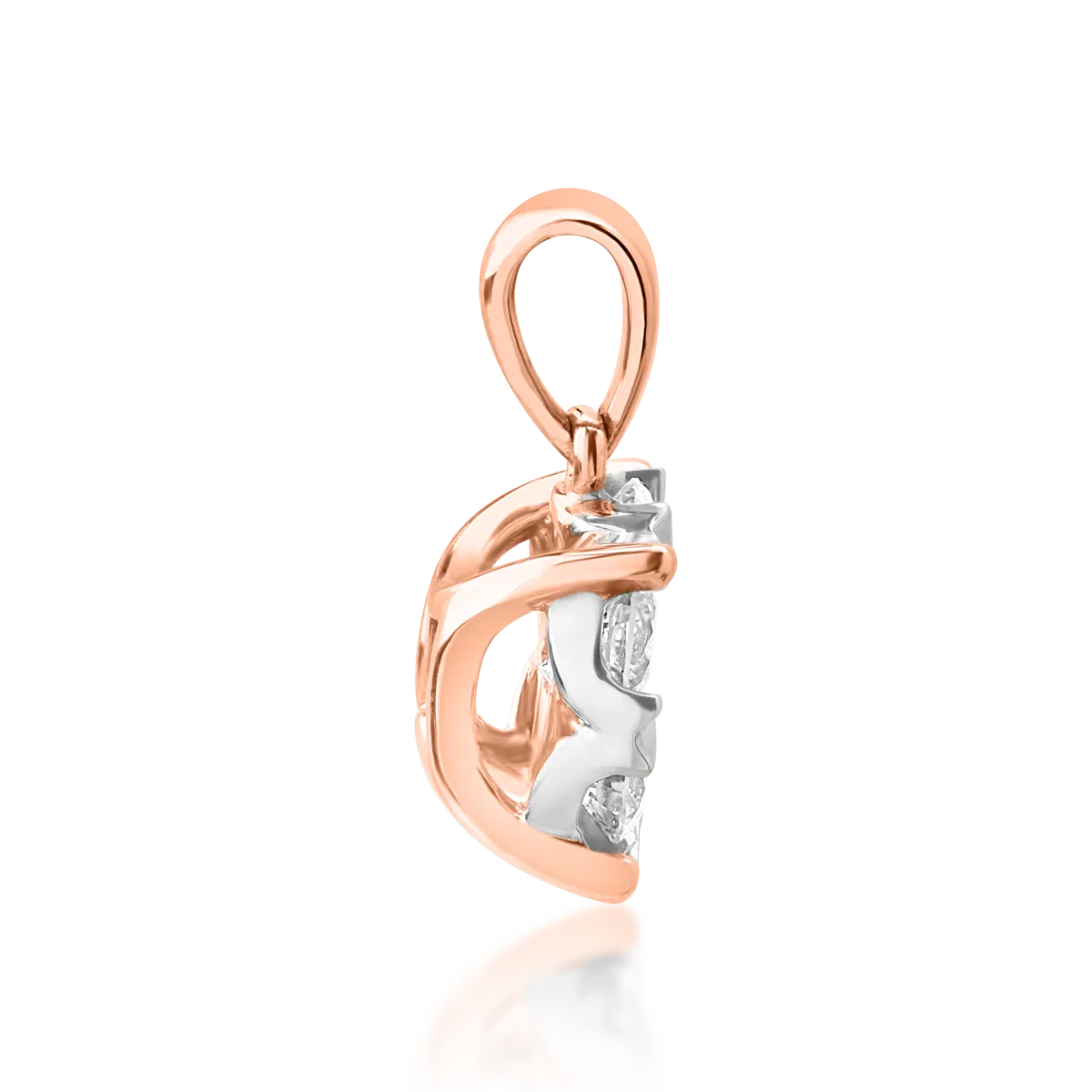 18K white-rose gold pendant with 0.5ct diamonds