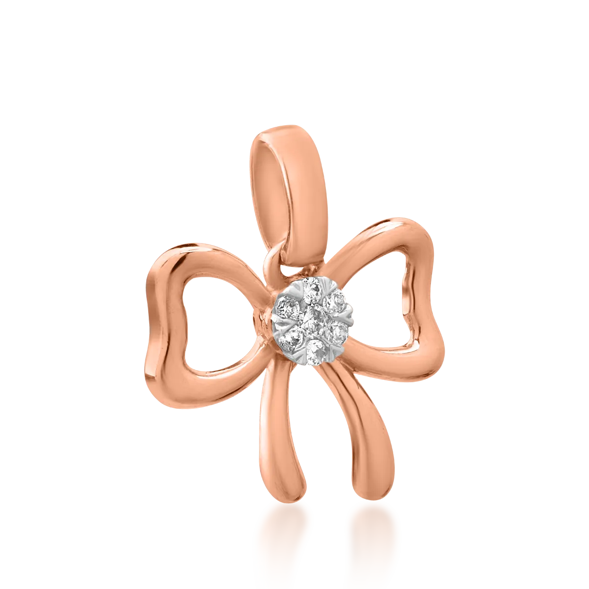 18K white-rose gold pendant with 0.027ct diamonds